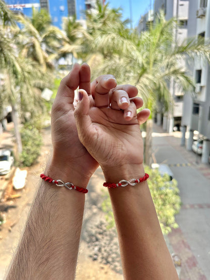 Infinity with beads couple Bracelet
