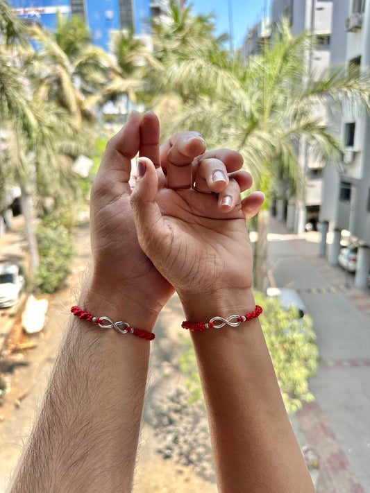 Infinity with beads couple Bracelet