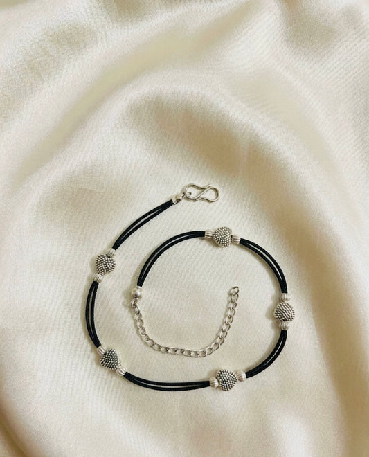 Heart with beads anklet