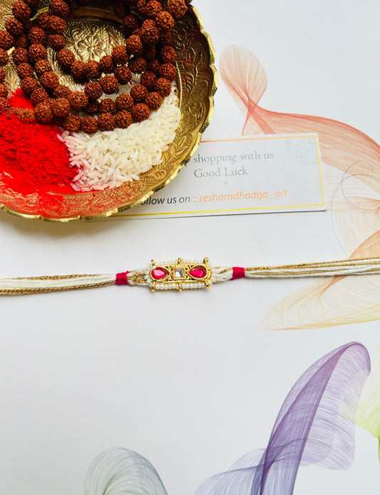 Aesthetic Kundan Rakhi