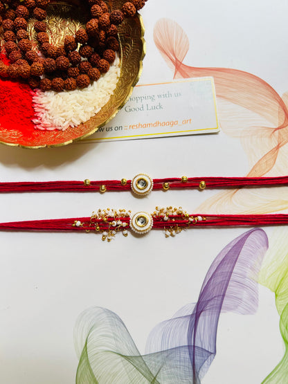 Kundan Couple Rakhi