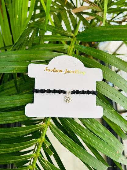 Hanging Flower with beads adjustable anklet