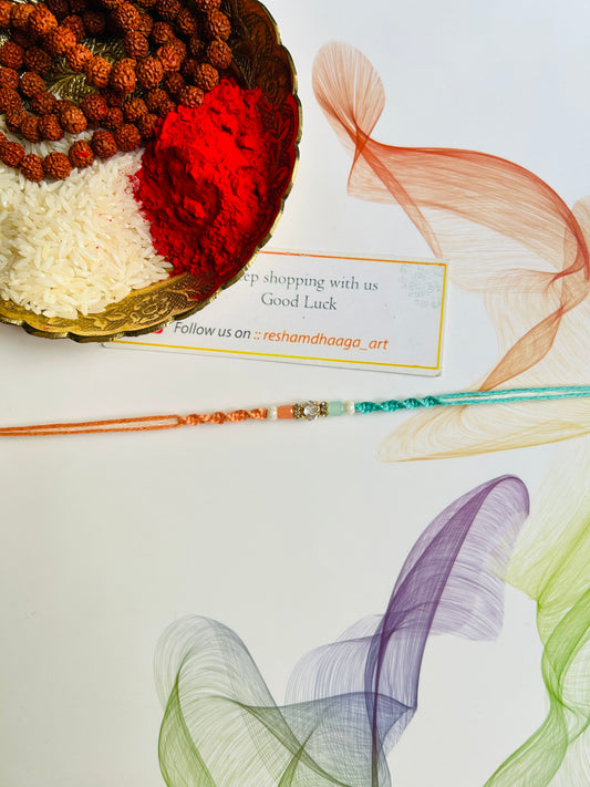 Crystal double color rakhi