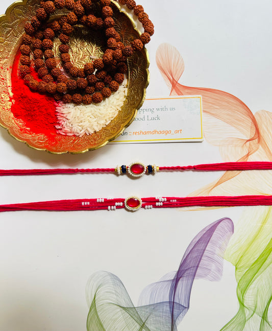 Kundan Couple Rakhi