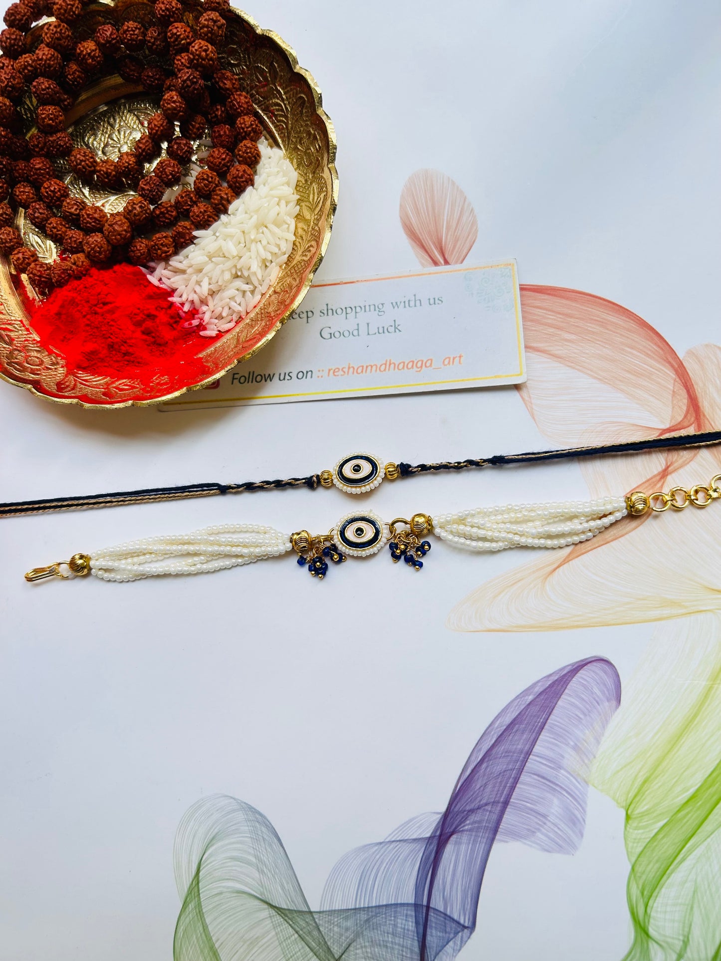 Evil-eye Kundan Rakhi