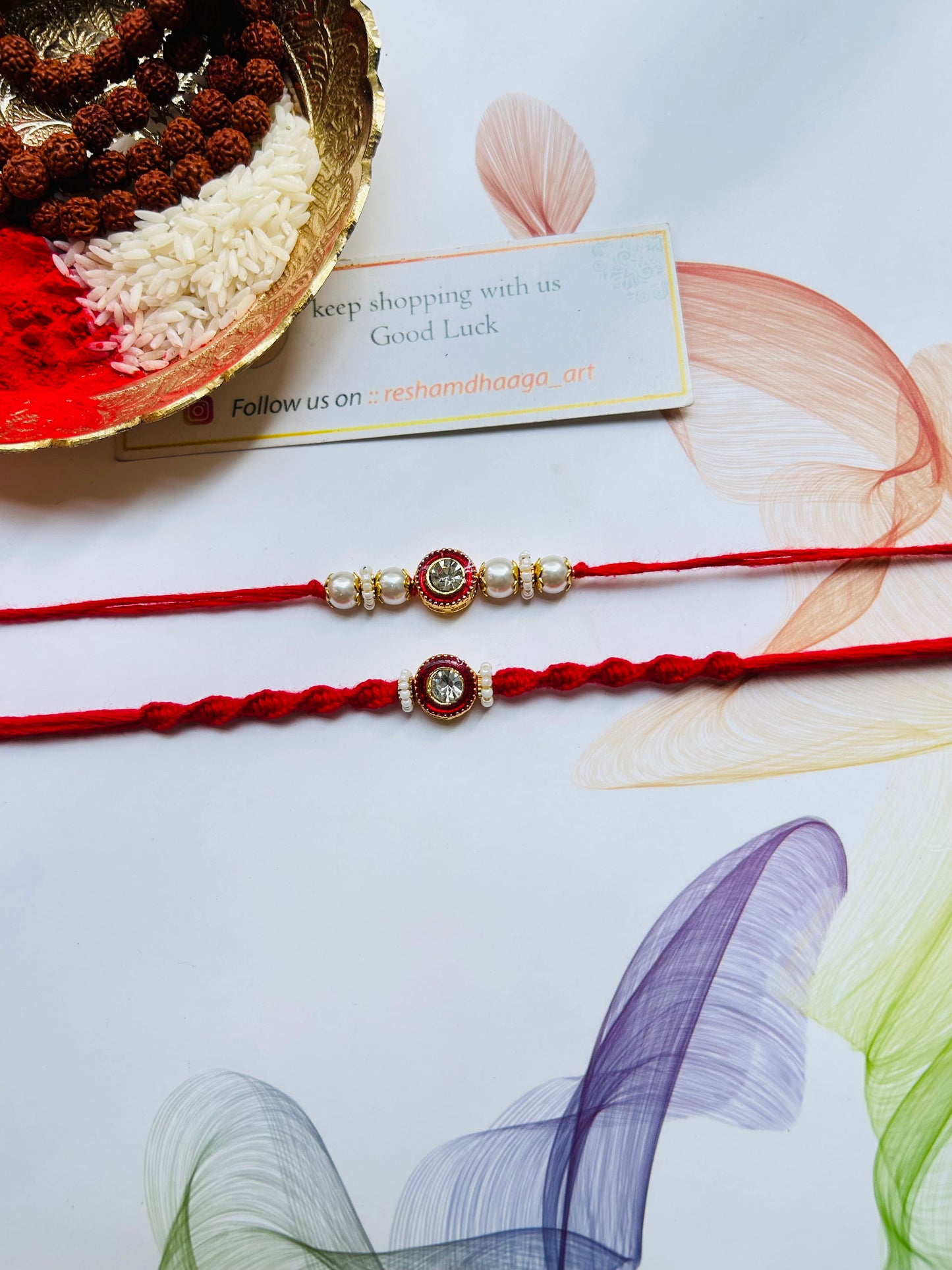 Kundan Couple Rakhi