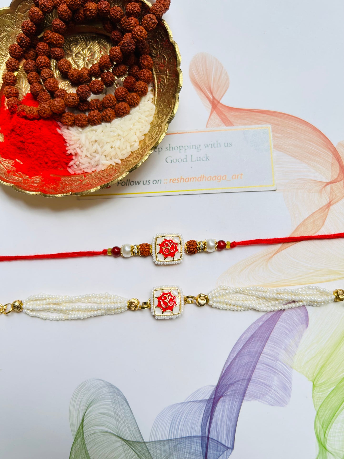 Om Kundan Couple Rakhi