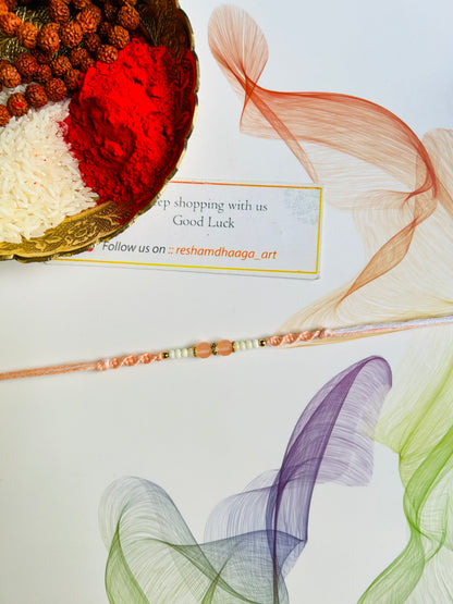 Crystal with beads rakhi