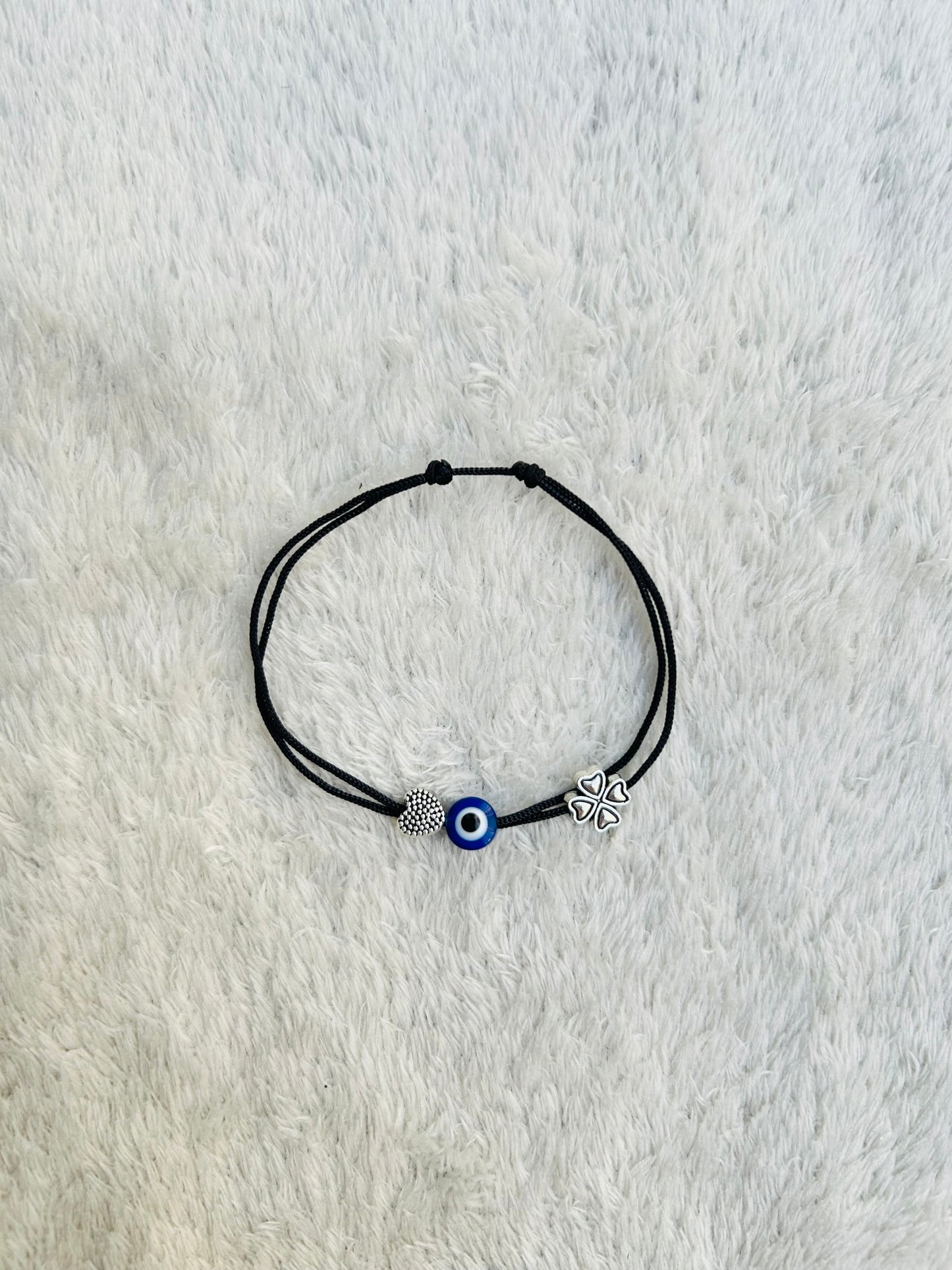 Evileye with heart and clover anklet