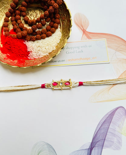 Aesthetic Kundan Rakhi