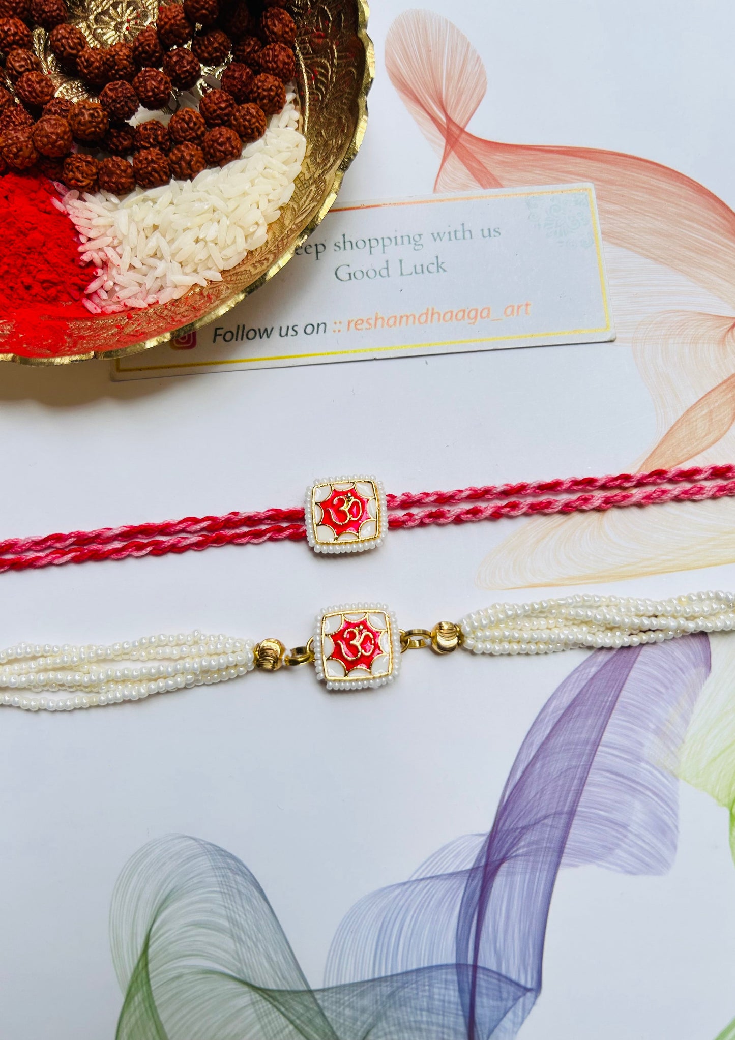 Om Kundan Couple Rakhi