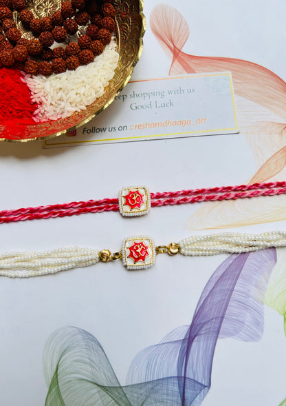Om Kundan Couple Rakhi