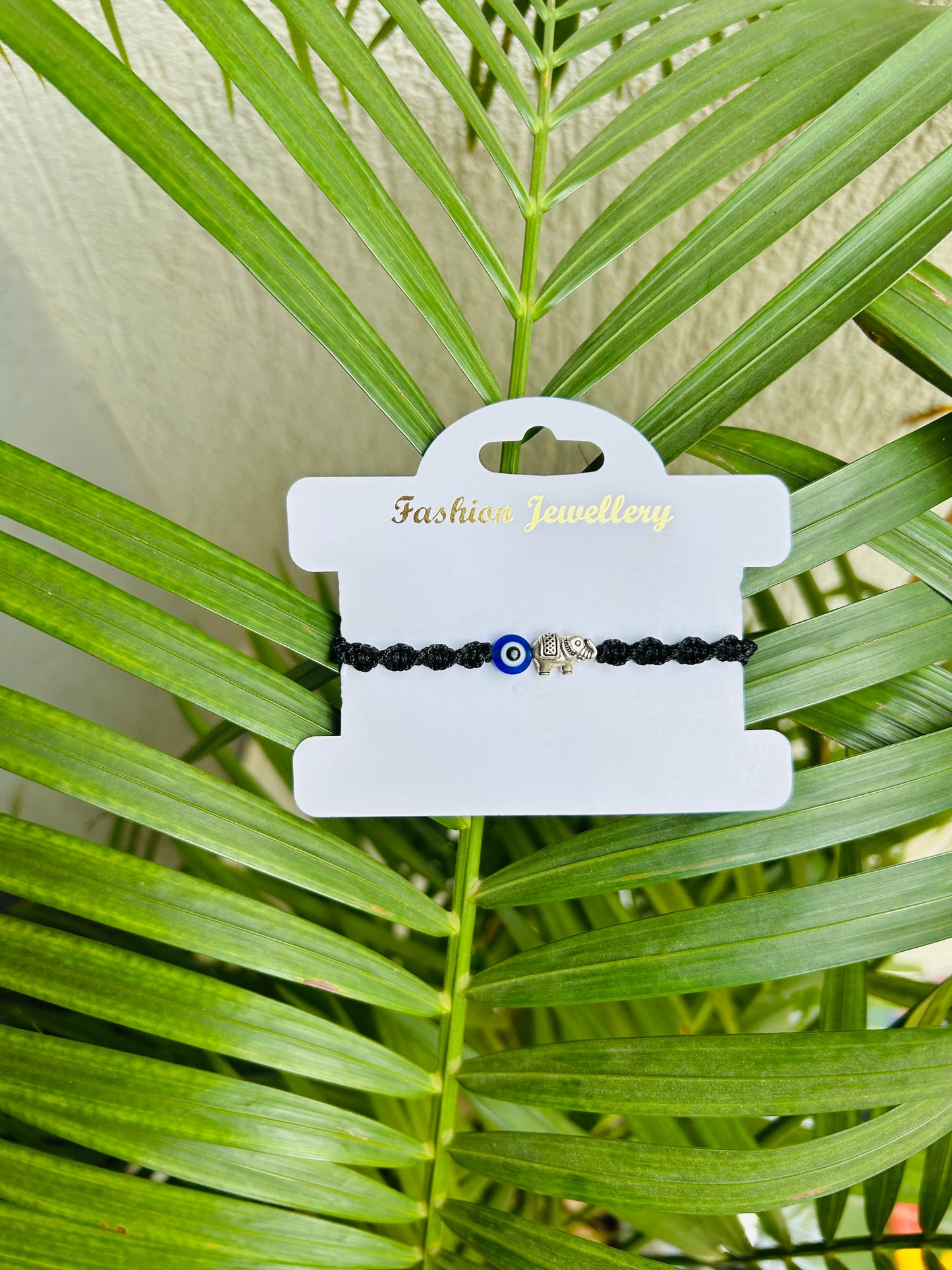 Elephant with evileye unisex bracelet