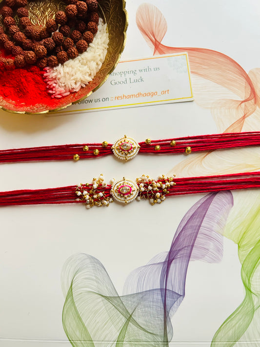 Kundan Couple Rakhi