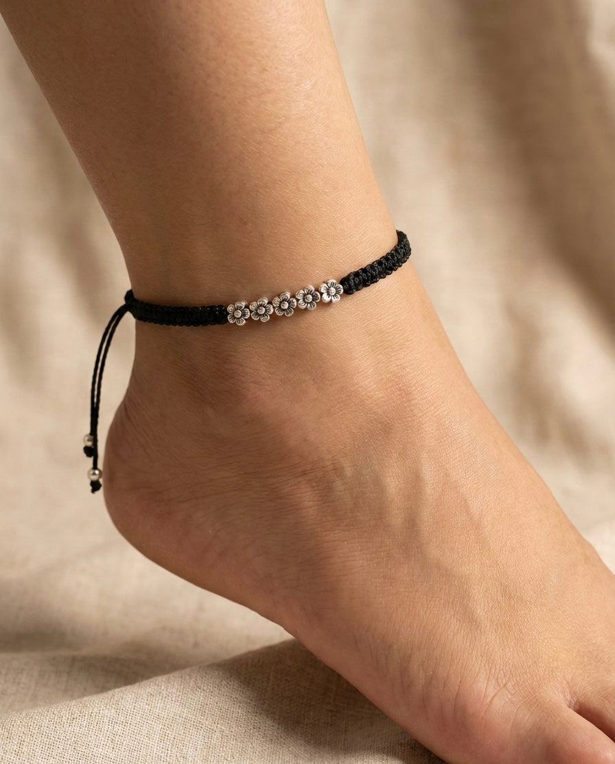 Flower Adjustable Anklet
