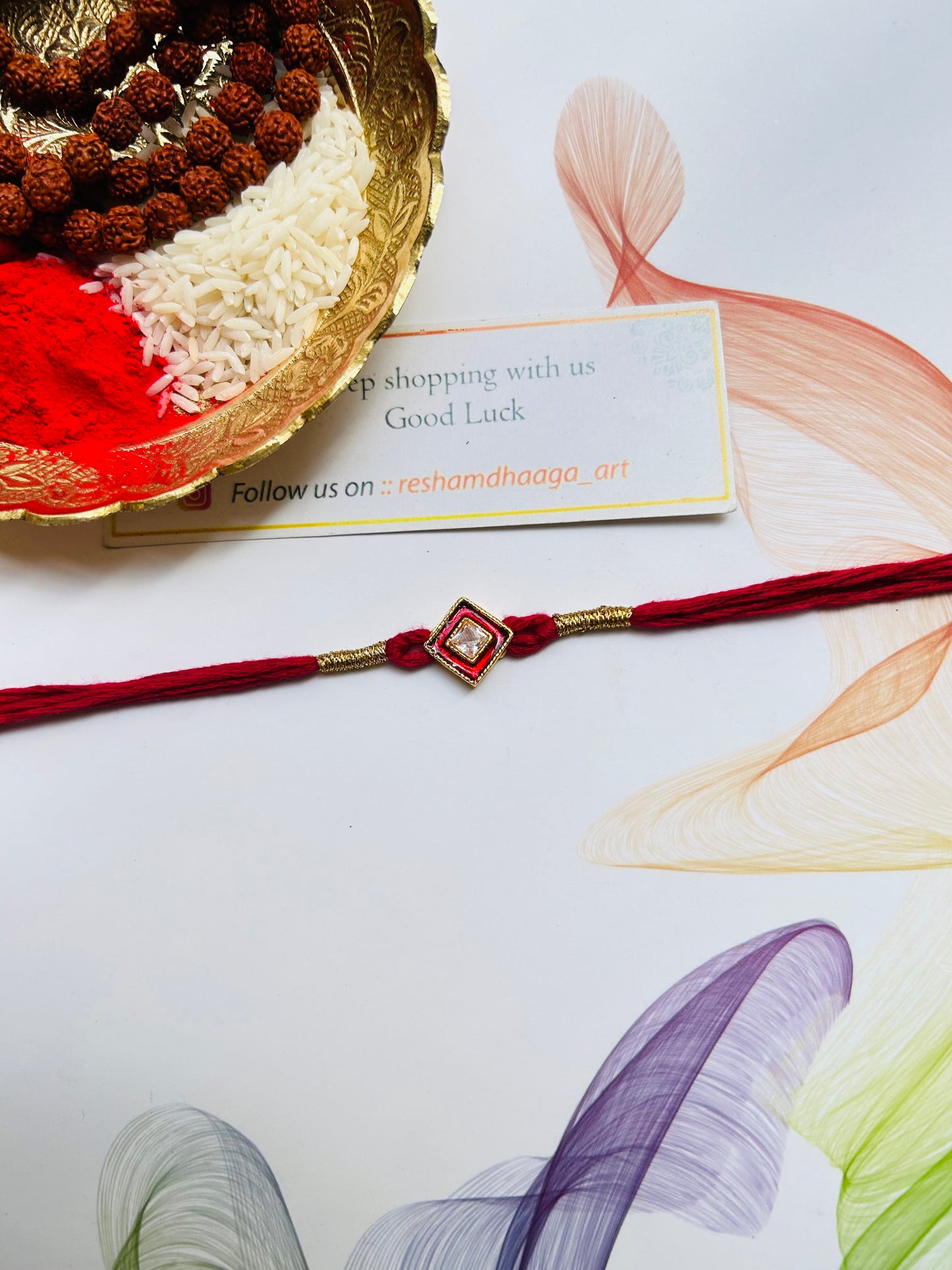 Diamond Red Rakhi