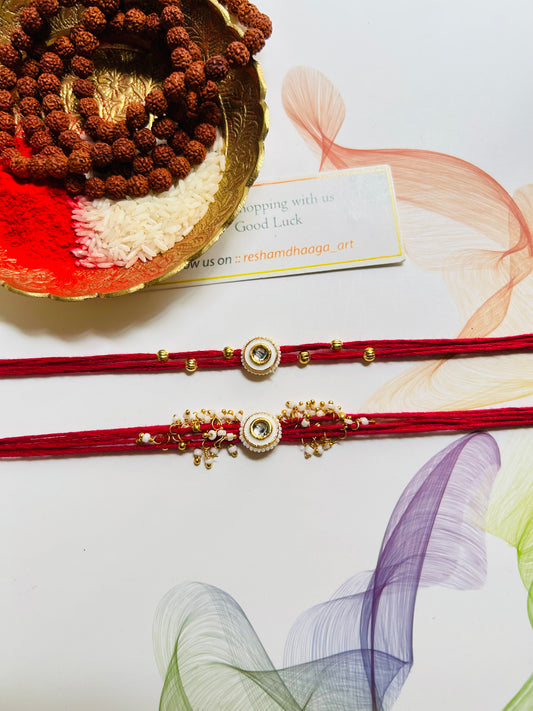 Kundan Couple Rakhi