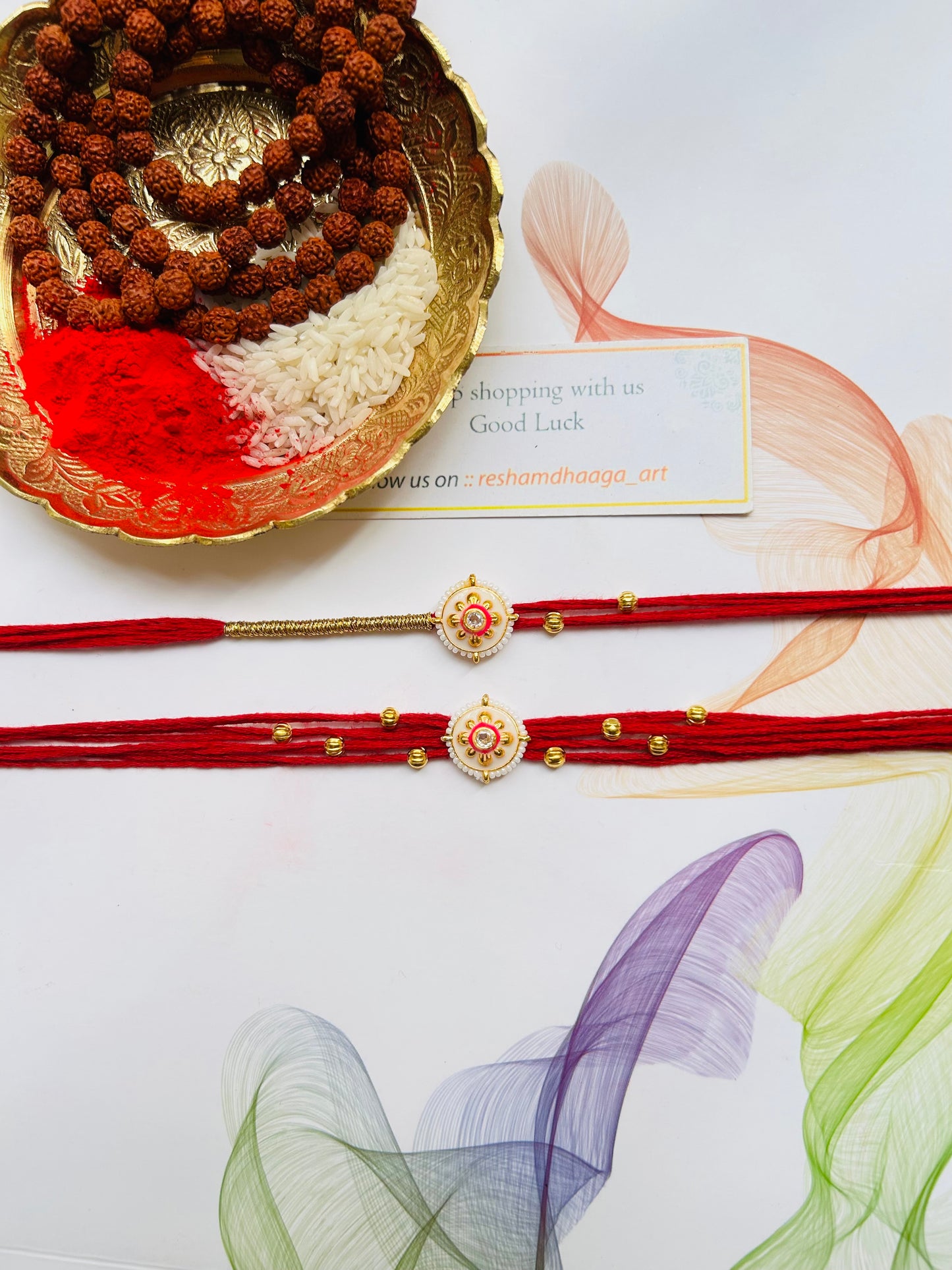 Kundan Couple Rakhi