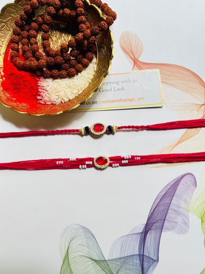 Kundan Couple Rakhi