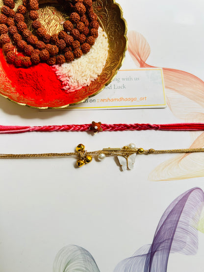 Rudraksh-Charm Couple Rakhi