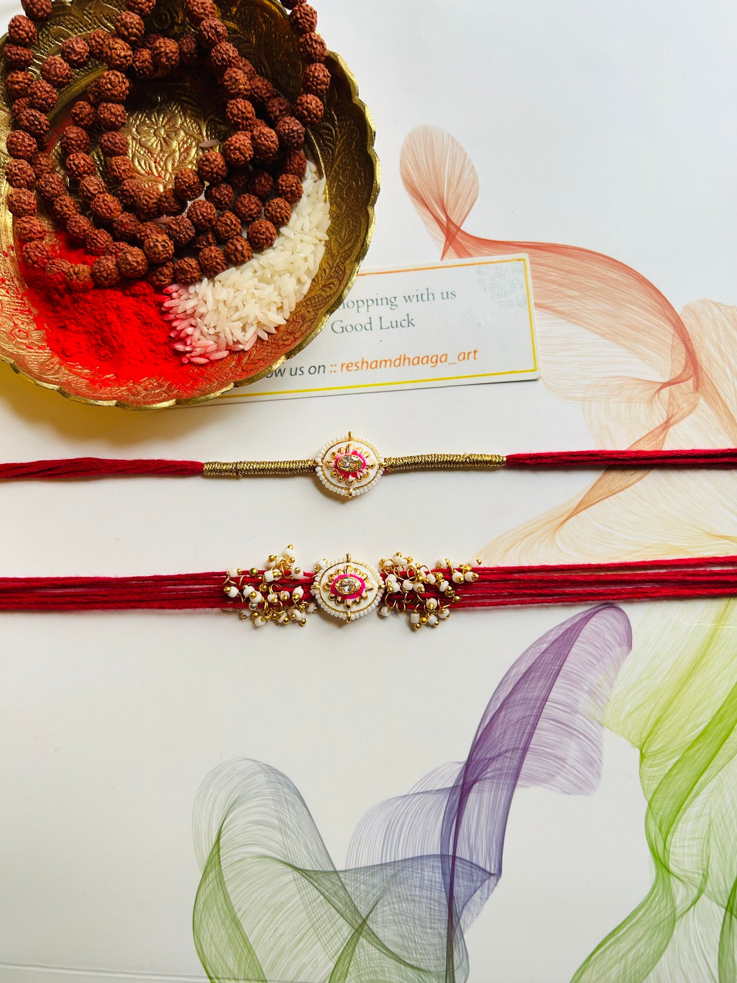 Kundan Couple Rakhi