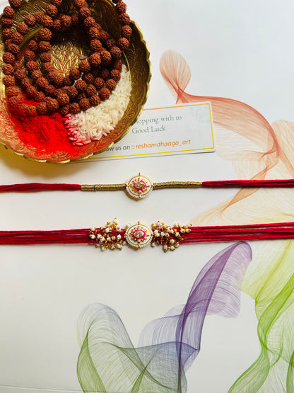 Kundan Couple Rakhi