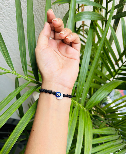 Moon with evileye bracelet