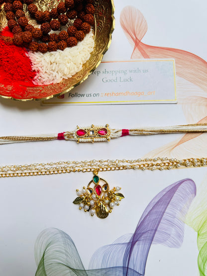 Kundan Couple Rakhi