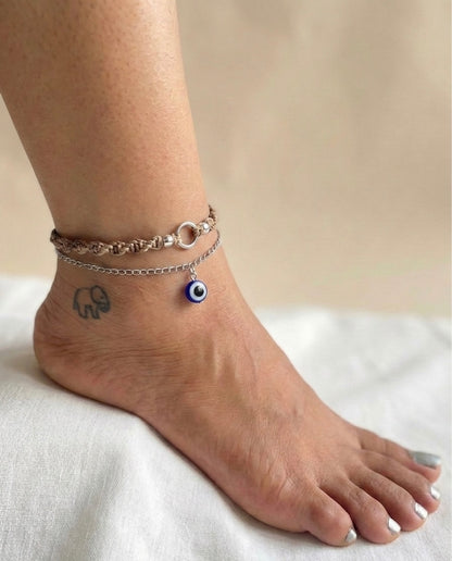 Evil eye Adjustable anklet