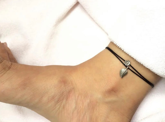 Sunflower with Leaf Anklet