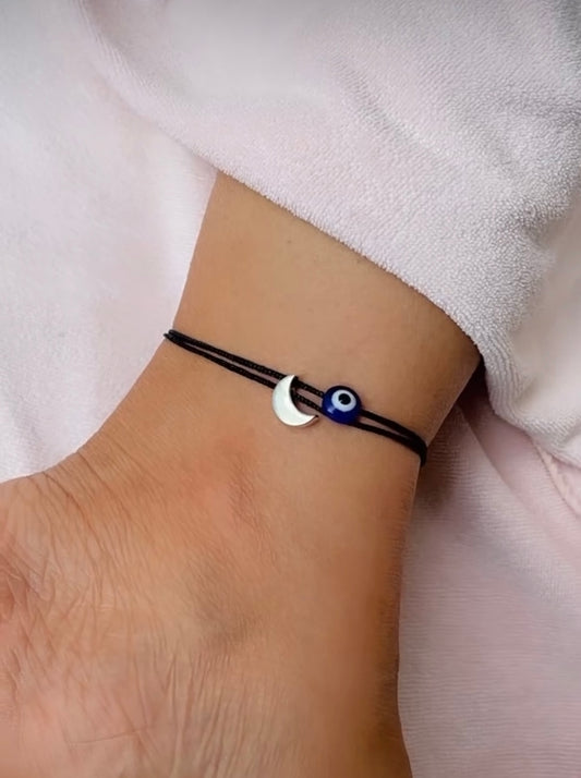 Evileye with moon anklet