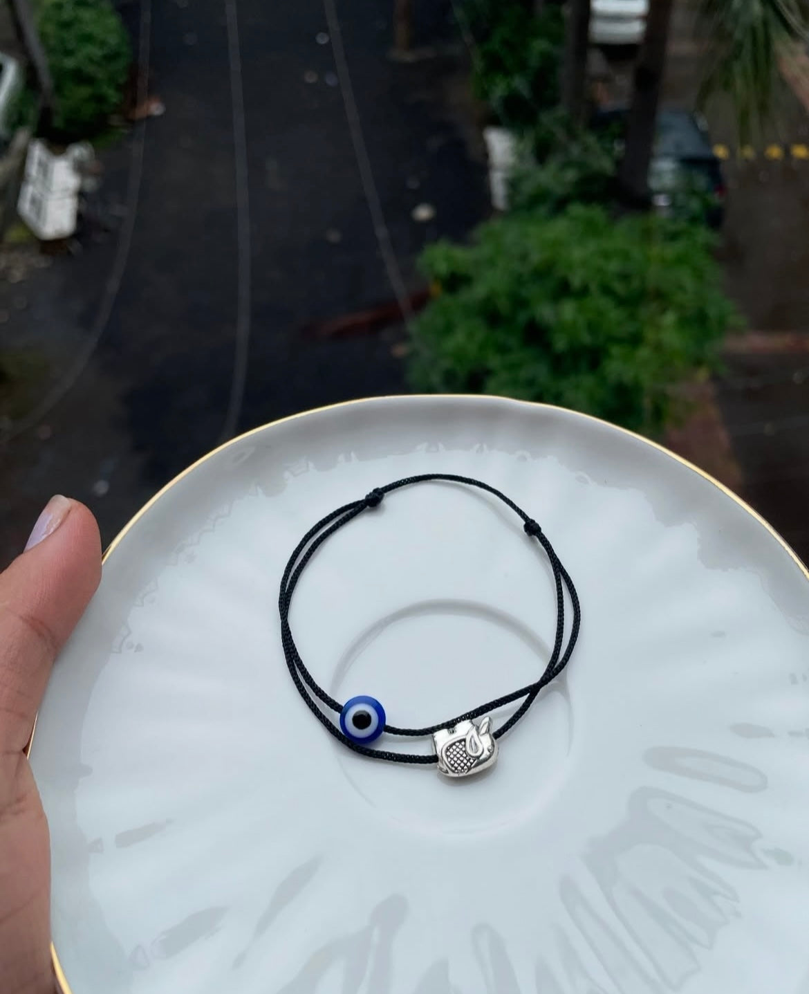 Evil eye with Elephant Anklet