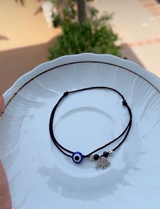 Evileye with elephant and beads