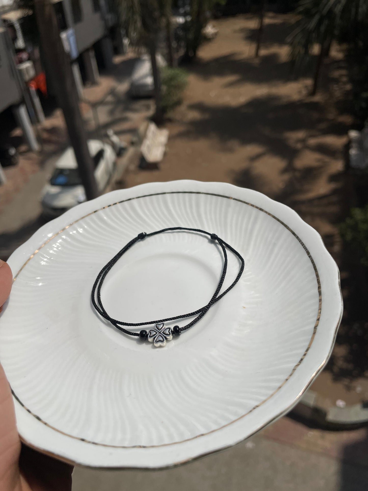 Clover with beads Anklet