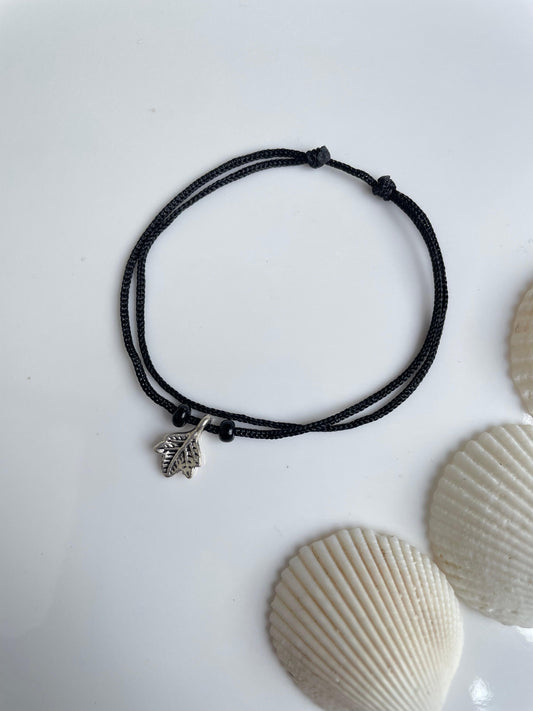 Leaf with beads anklet