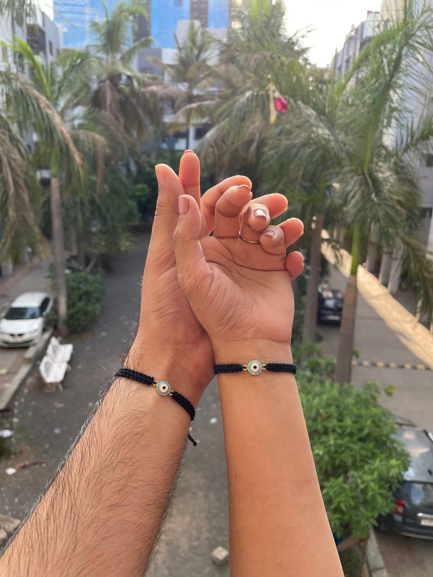 Evil eye Couple Bracelet Combo