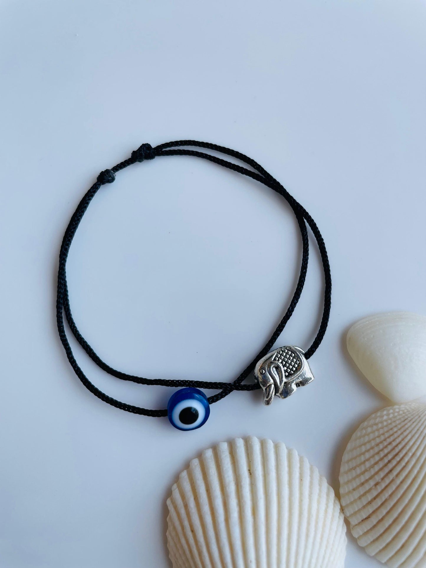 Evil eye with Elephant Anklet