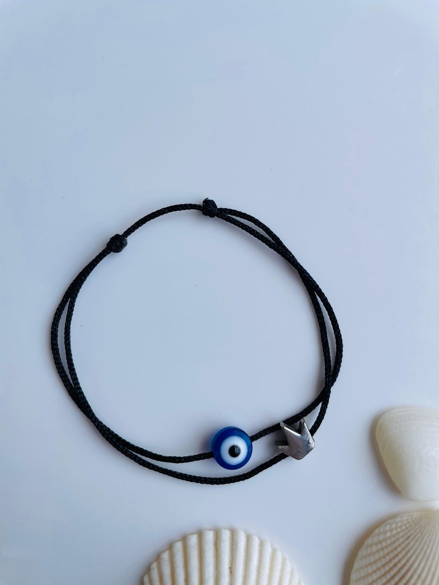 Adjustable Anklet - Evil eye & Crown