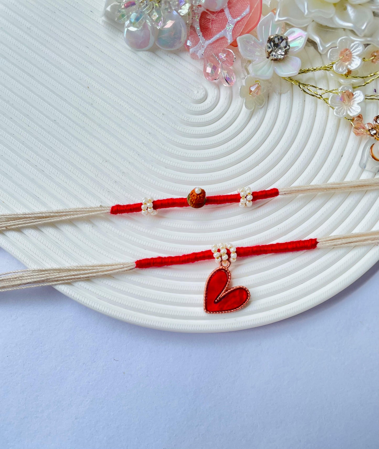 Rudraksh Cord Couple Rakhi