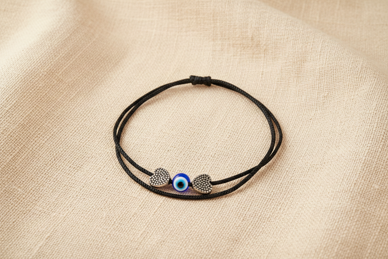 Heart with Evileye anklet