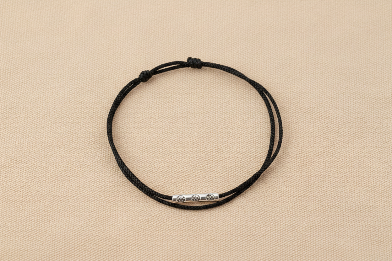 Silver Slit Anklet
