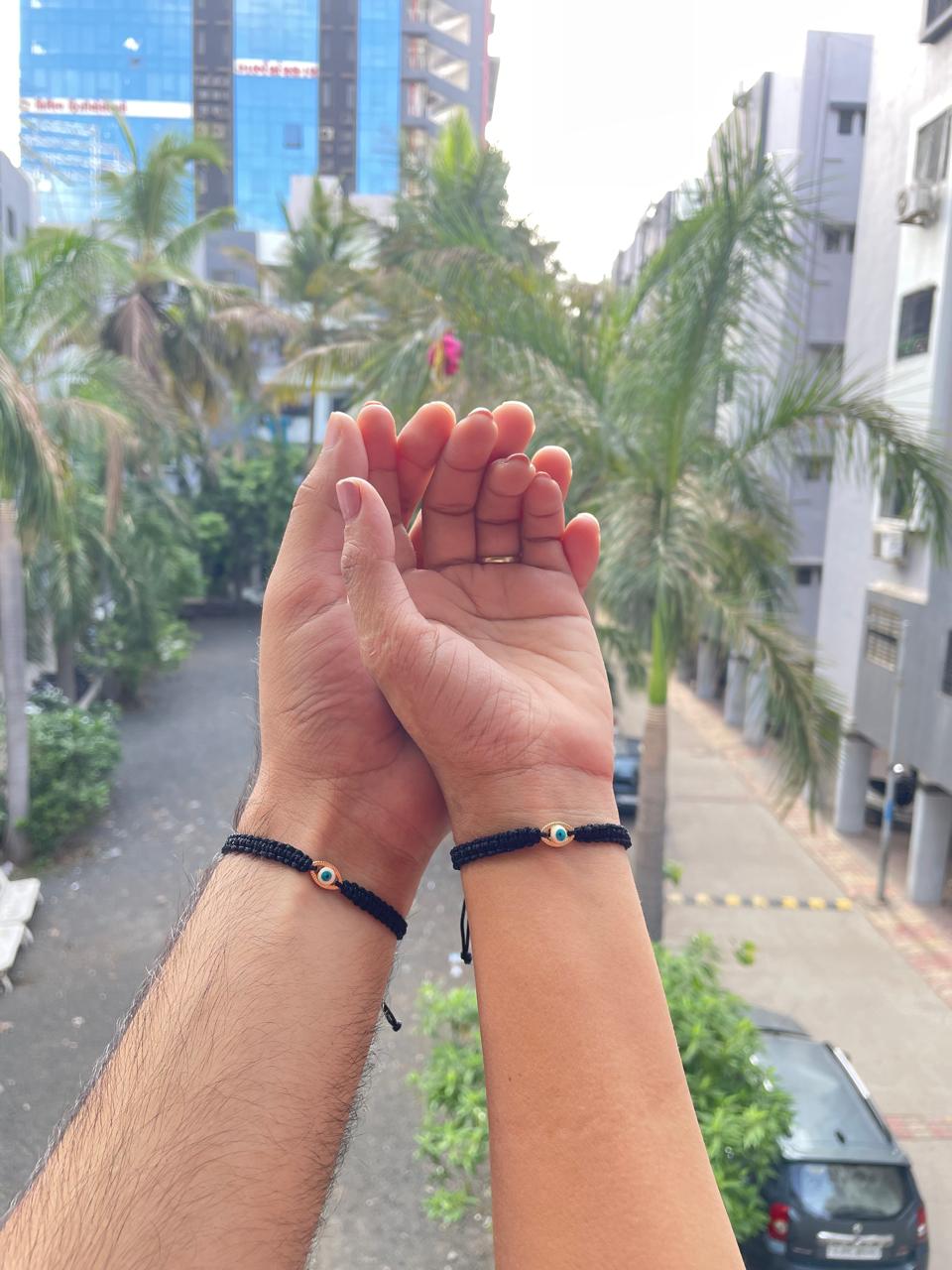 Evil Eye Couple Bracelet Combo